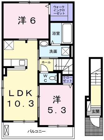 コンフォートカーサIの物件間取画像